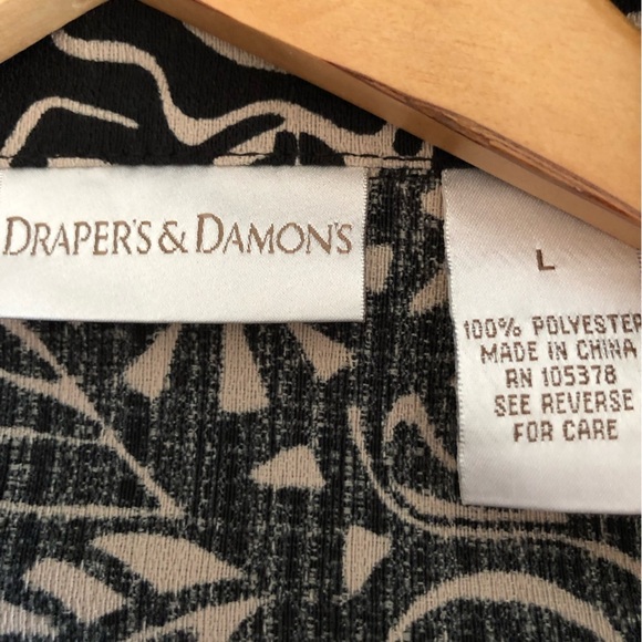 Drapers & Damons Black and Khaki Patterned Jacket Womens Large - Picture 6 of 7